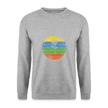 Rose - Unisex Pullover - Weißgrau meliert - Vorne - Alina (178cm) & Michal (187cm)