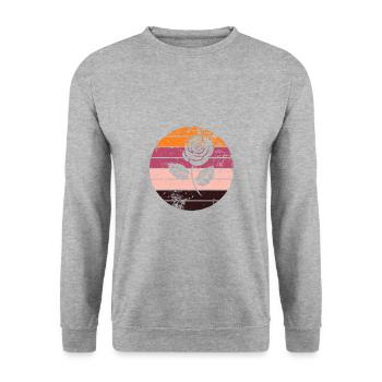 Rose - Sweat-shirt Unisexe - gris chiné - Devant - Alina (178cm) & Michal (187cm)