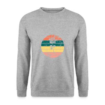 Rose - Unisex Pullover - Weißgrau meliert - Vorne - Alina (178cm) & Michal (187cm)