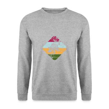 Rose - Unisex Pullover - Weißgrau meliert - Vorne - Alina (178cm) & Michal (187cm)