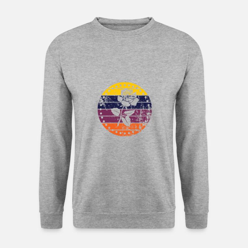 Rose - Unisex Pullover - Weißgrau meliert