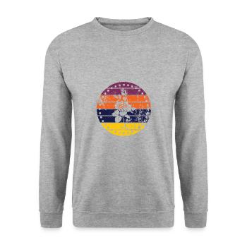 Rose - Unisex Pullover - Weißgrau meliert - Vorne - Alina (178cm) & Michal (187cm)