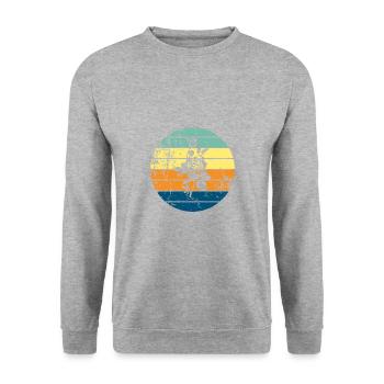Rose - Sweat-shirt Unisexe - gris chiné - Devant - Alina (178cm) & Michal (187cm)