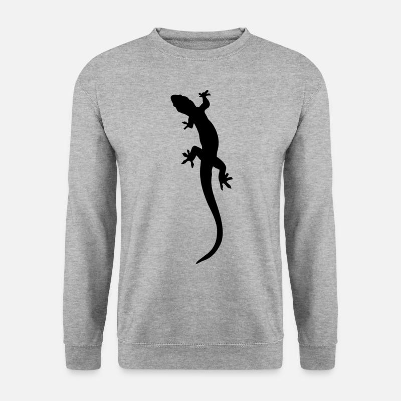 Eidechse - Unisex Pullover - Weißgrau meliert