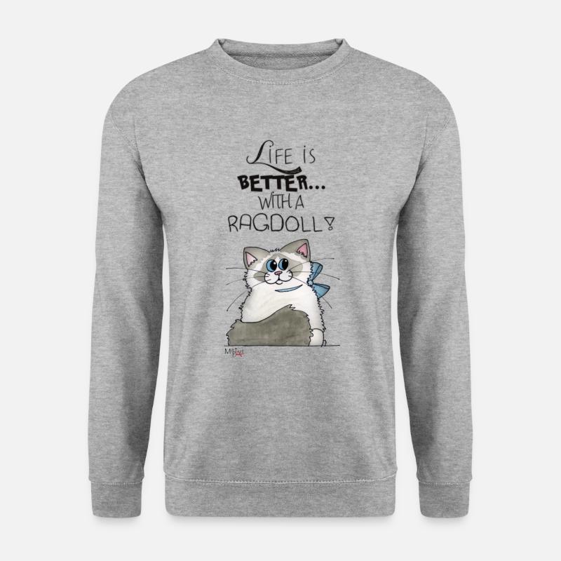 Ragdoll - Unisex Pullover - Weißgrau meliert