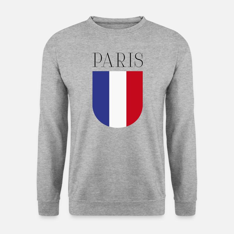 Frankreich Paris - Unisex Pullover - Weißgrau meliert