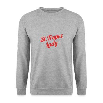 St. Tropez Lady - Unisex Pullover - Weißgrau meliert - Vorne - Alina (178cm) & Michal (187cm)