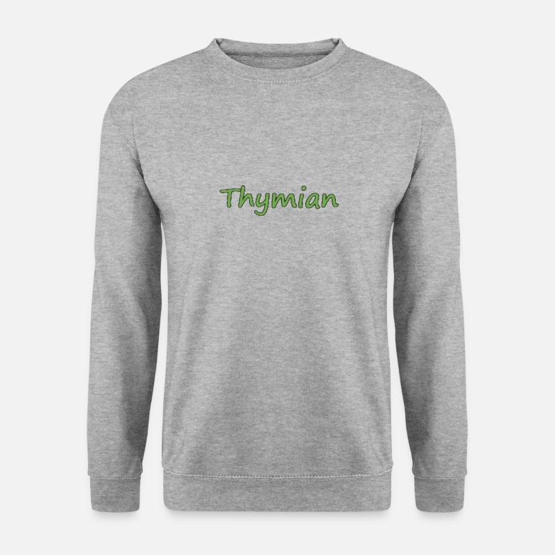 Thymian - Unisex Pullover - Weißgrau meliert