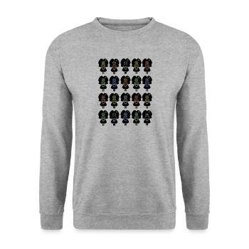 Alsatian Multicolored 100% - Unisex Sweatshirt - salt & pepper - Front - Alina (178cm) & Michal (187cm)