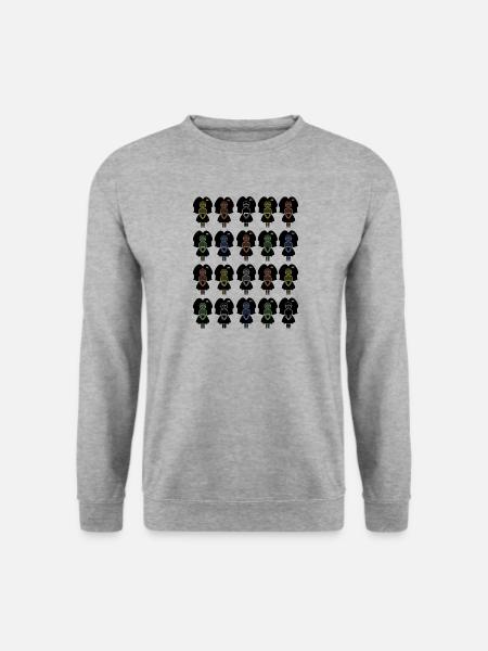 Elsässer Mehrfarbig 100% - Unisex Pullover - Weißgrau meliert
