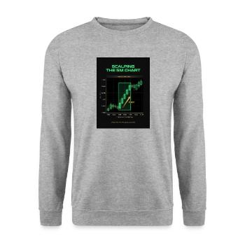Neon 5M Scalping Chart - Unisex Sweatshirt - salt & pepper - Front - Alina (178cm) & Michal (187cm)