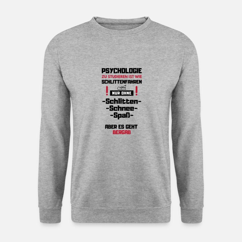 Psychologie Psychologe Student Studium Geschenk - Unisex Pullover - Weißgrau meliert