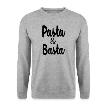 Pasta basta - Unisex Sweatshirt - salt & pepper - Front - Alina (178cm) & Michal (187cm)