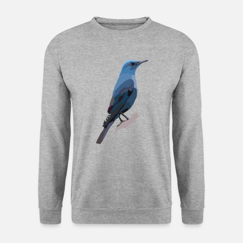 Blaumerle - Unisex Pullover - Weißgrau meliert