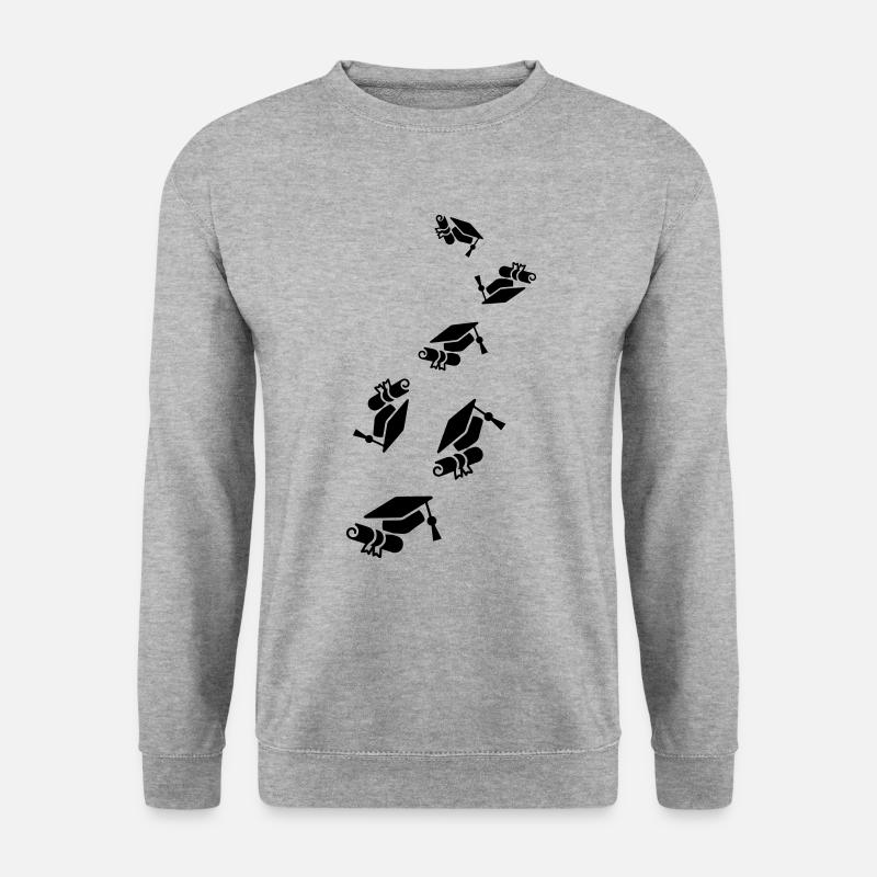 Student cap graduation - Unisex Sweatshirt - salt & pepper