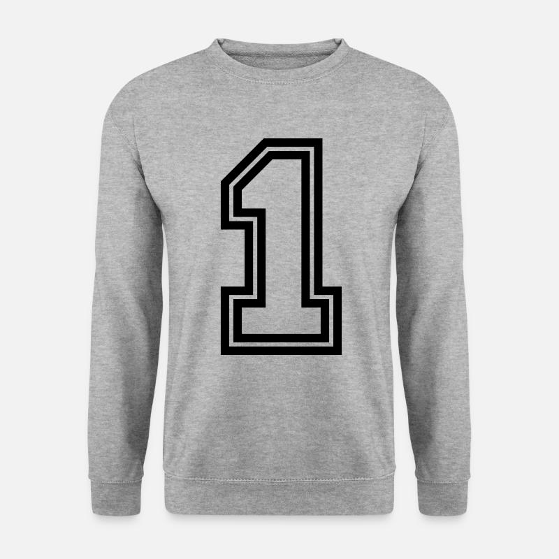 1 symbole numérique - Sweat-shirt Unisexe - gris chiné