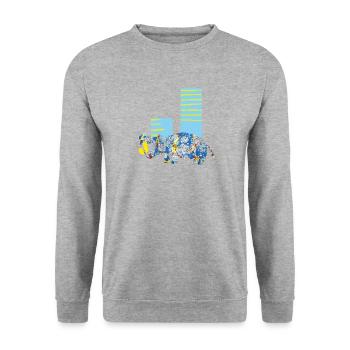 nilhorse e 205 j - Unisex Sweatshirt - salt & pepper - Front - Alina (178cm) & Michal (187cm)