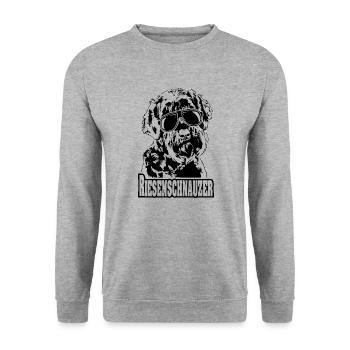 GIANT SCHNAUZER cool lunettes de soleil chien chien - Sweat-shirt Unisexe - gris chiné - Devant - Alina (178cm) & Michal (187cm)