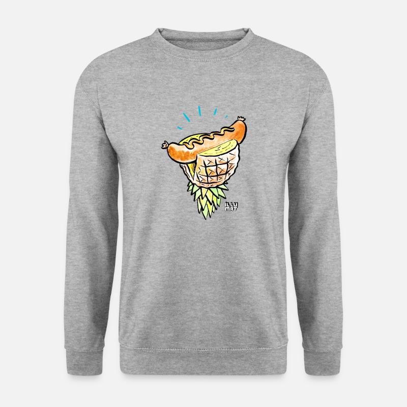 tropical wurst - Unisex Pullover - Weißgrau meliert