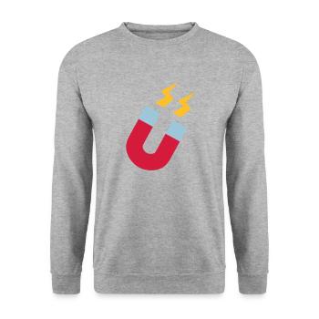 Magnet - Unisex Sweatshirt - salt & pepper - Front - Alina (178cm) & Michal (187cm)