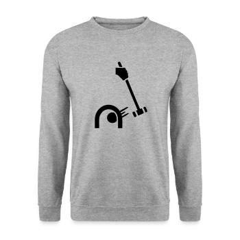 Croquet - Unisex Sweatshirt - salt & pepper - Front - Alina (178cm) & Michal (187cm)