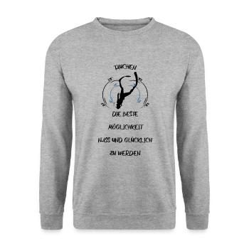 Taucher tauchen Sporttaucher Gerätetauchen - Unisex Pullover - Weißgrau meliert - Vorne - Alina (178cm) & Michal (187cm)
