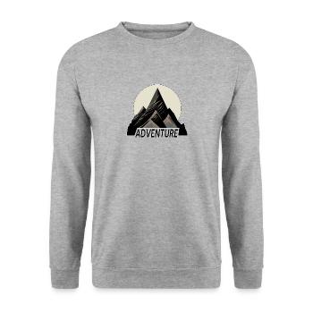Aventure en paysage naturel de montagne - Sweat-shirt Unisexe - gris chiné - Devant - Alina (178cm) & Michal (187cm)