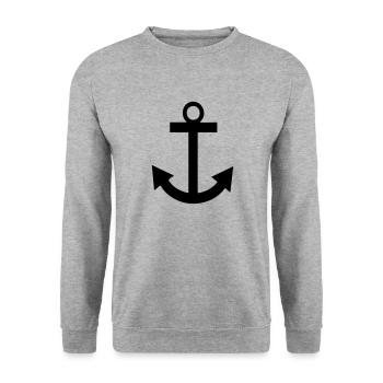 Anker - Unisex Sweatshirt - salt & pepper - Front - Alina (178cm) & Michal (187cm)