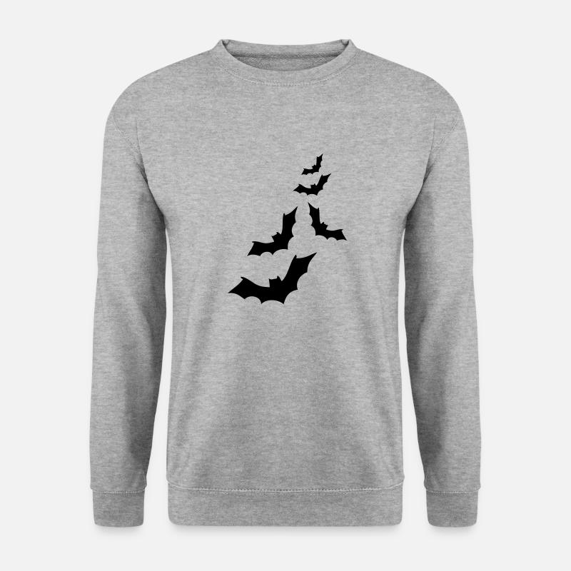 Fledermäuse - Unisex Pullover - Weißgrau meliert