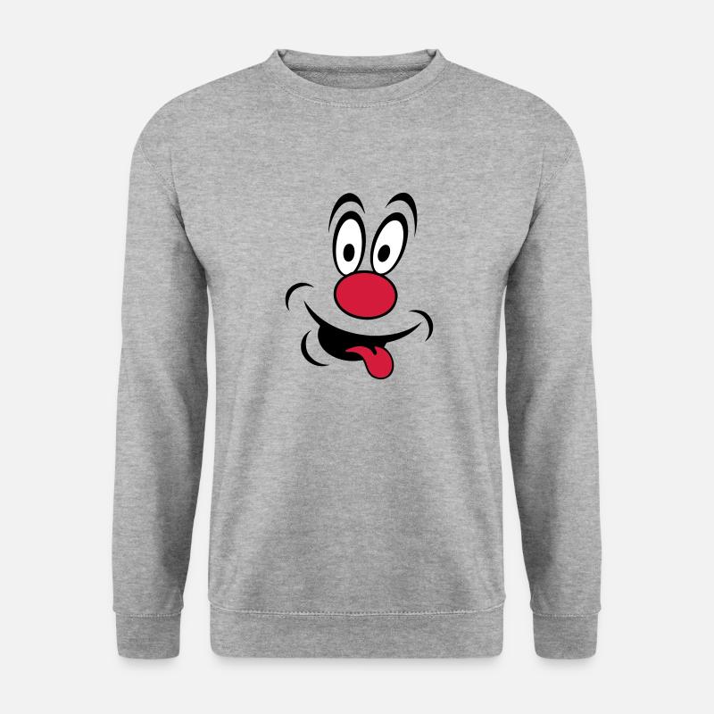 clown - Unisex Pullover - Weißgrau meliert