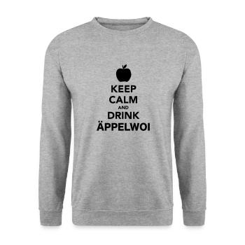 Äppelwoi - Unisex Pullover - Weißgrau meliert - Vorne - Alina (178cm) & Michal (187cm)