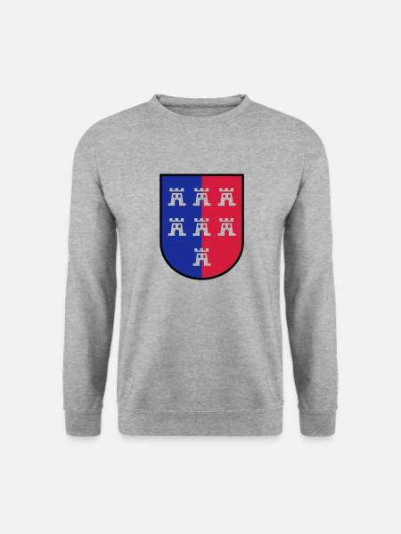 Wappen VG Siebenbürger Sachsen - Unisex Pullover - Weißgrau meliert