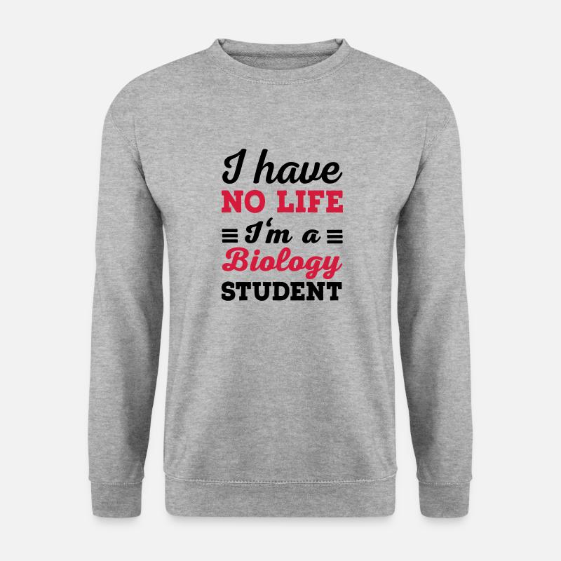 Biologiestudent - Unisex Pullover - Weißgrau meliert