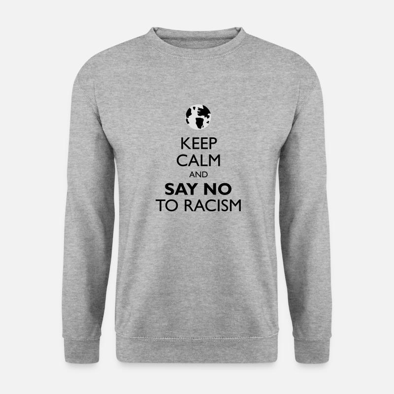 Anti-Rassismus-Einheit: Stehen Sie gegen Rassismus - Unisex Pullover - Weißgrau meliert
