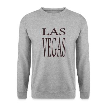 Las Vegas - Unisex Pullover - Weißgrau meliert - Vorne - Alina (178cm) & Michal (187cm)