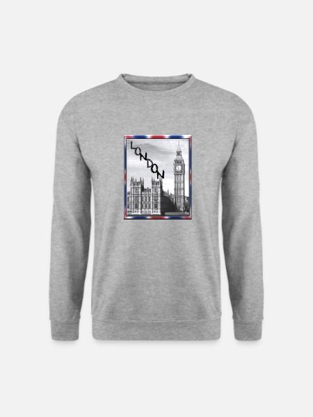 London Big Ben Union Jack - Unisex Sweatshirt - salt & pepper