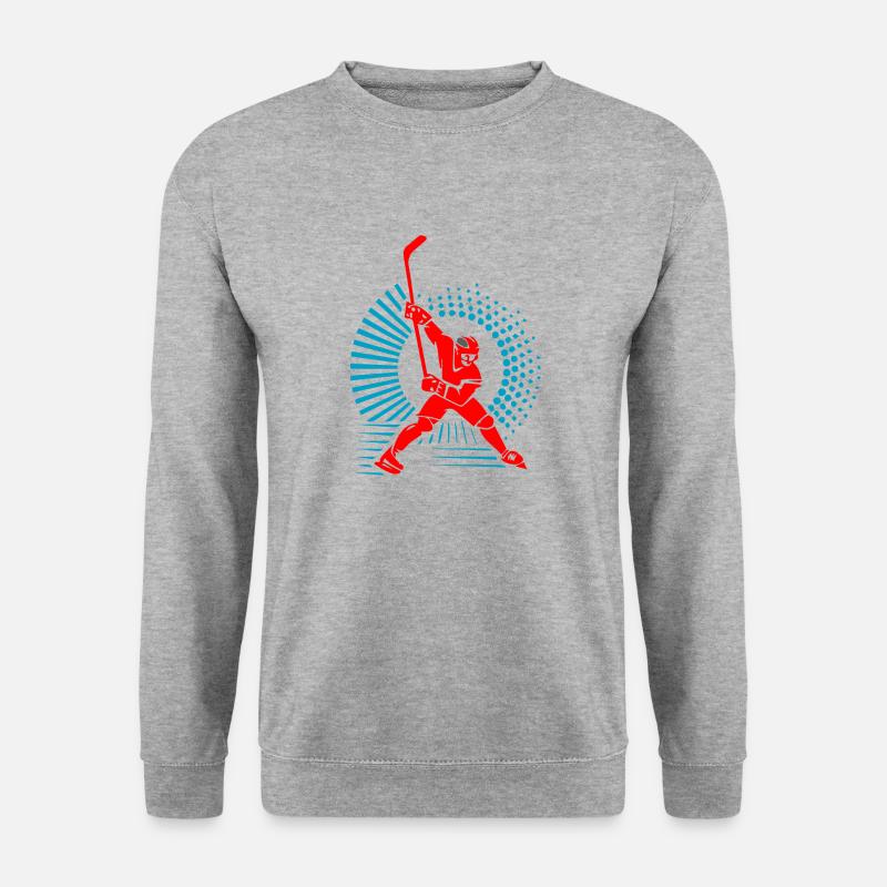Ice hockey - Unisex Pullover - Weißgrau meliert