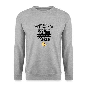 Ingenieure Trinken Nicht Nur Kaffee - Unisex Sweatshirt - salt & pepper - Front - Alina (178cm) & Michal (187cm)