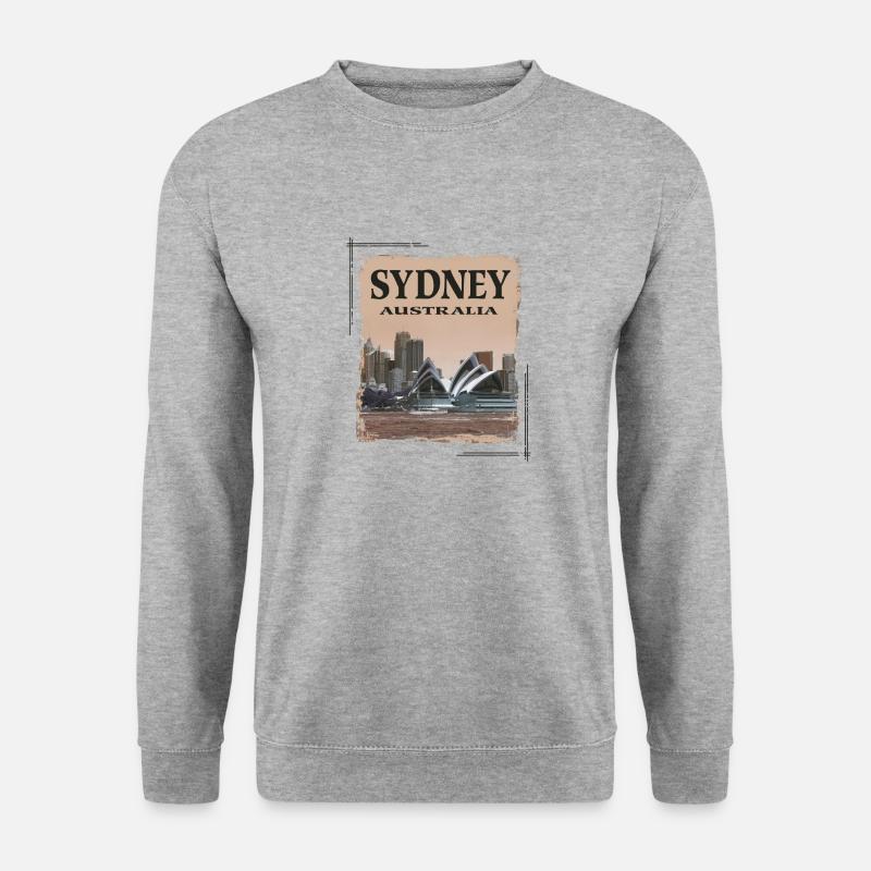 Sydney - Unisex Pullover - Weißgrau meliert