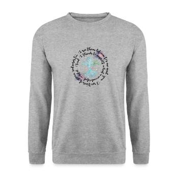 Hippie Tree - Unisex Sweatshirt - salt & pepper - Front - Alina (178cm) & Michal (187cm)