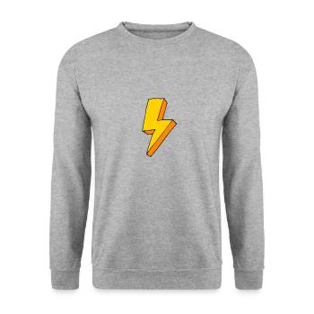 Blitz - Unisex Pullover - Weißgrau meliert - Vorne - Alina (178cm) & Michal (187cm)