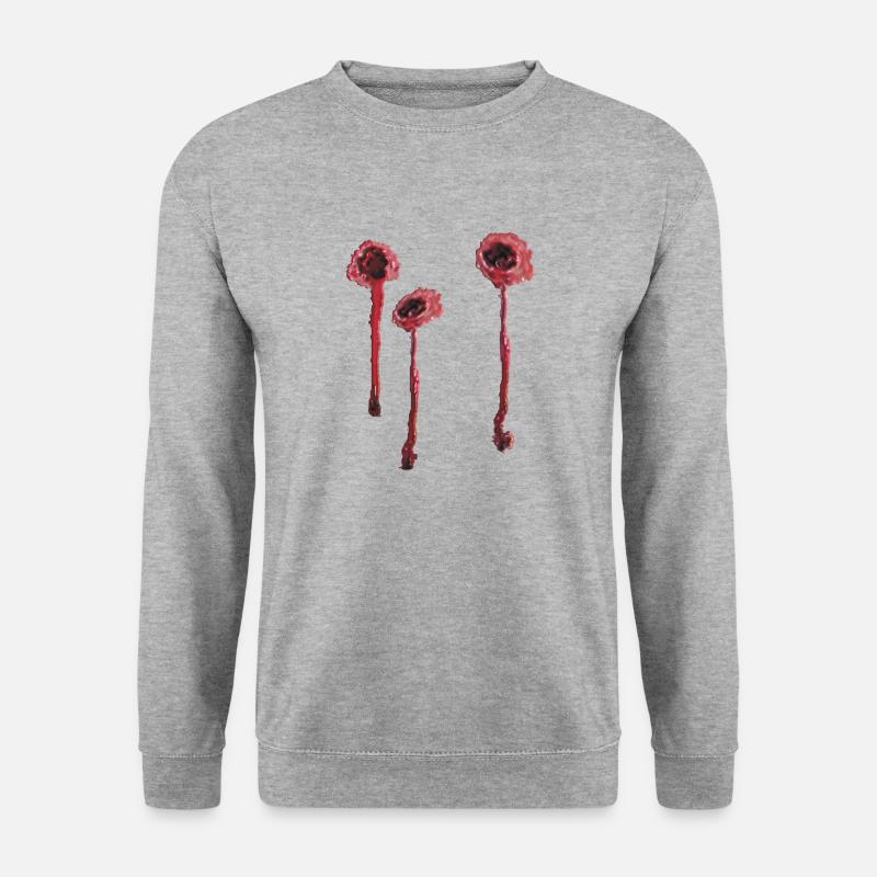 3 Einschusslöcher plastisch - Unisex Pullover - Weißgrau meliert