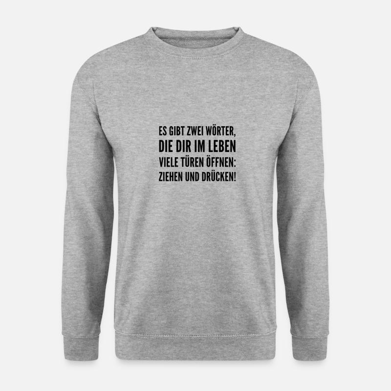 Weisheit fürs Leben - Unisex Pullover - Weißgrau meliert
