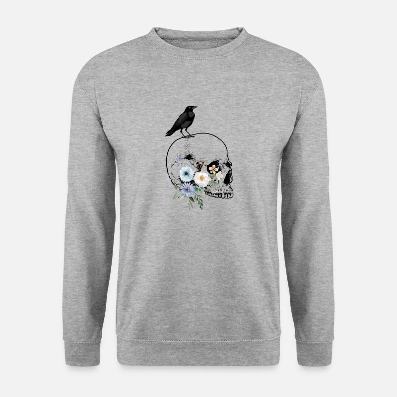 Crow Skull - Unisex Sweatshirt - salt & pepper