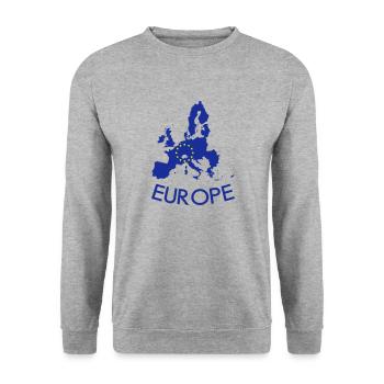 Europe - Sweat-shirt Unisexe - gris chiné - Devant - Alina (178cm) & Michal (187cm)