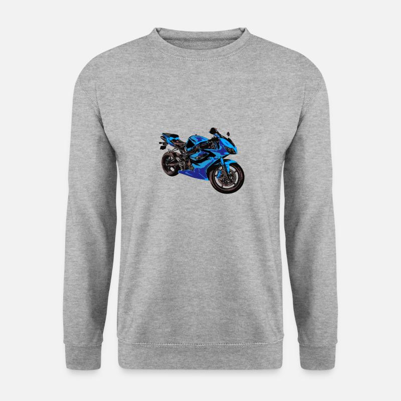 Motorrad - Unisex Pullover - Weißgrau meliert