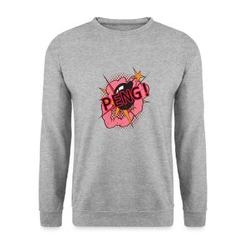 PENG! Comic drawing picture bomb vintage retro - Unisex Sweatshirt - salt & pepper - Front - Alina (178cm) & Michal (187cm)
