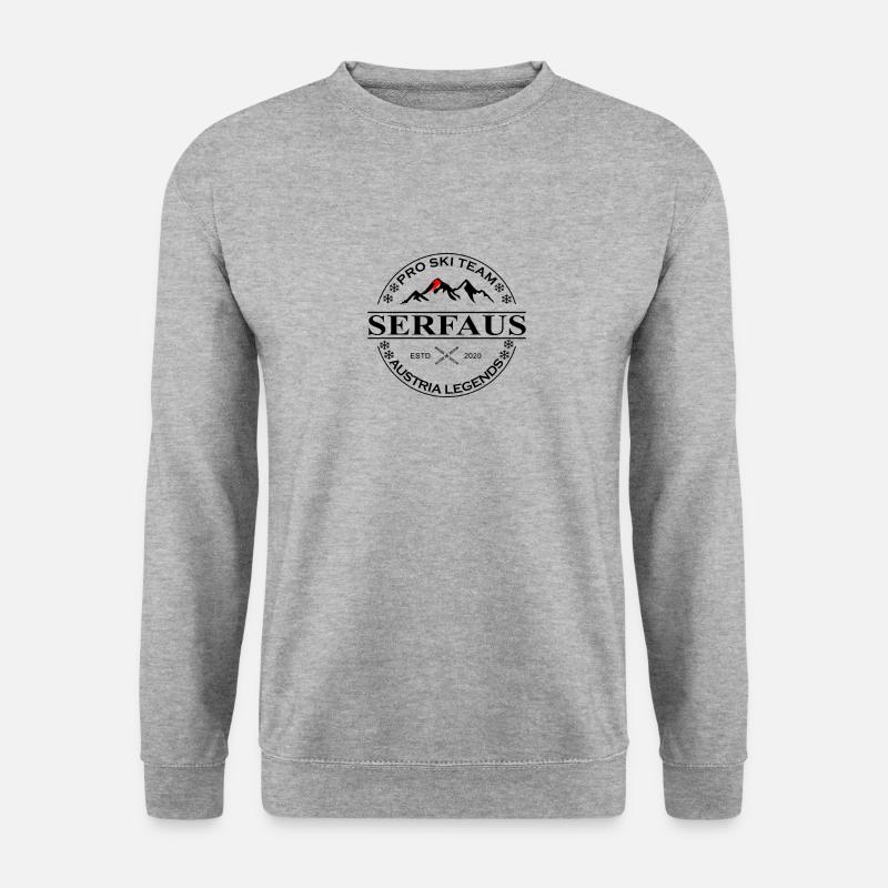 Ski Team Österreich Serfaus Winter bl - Unisex Pullover - Weißgrau meliert