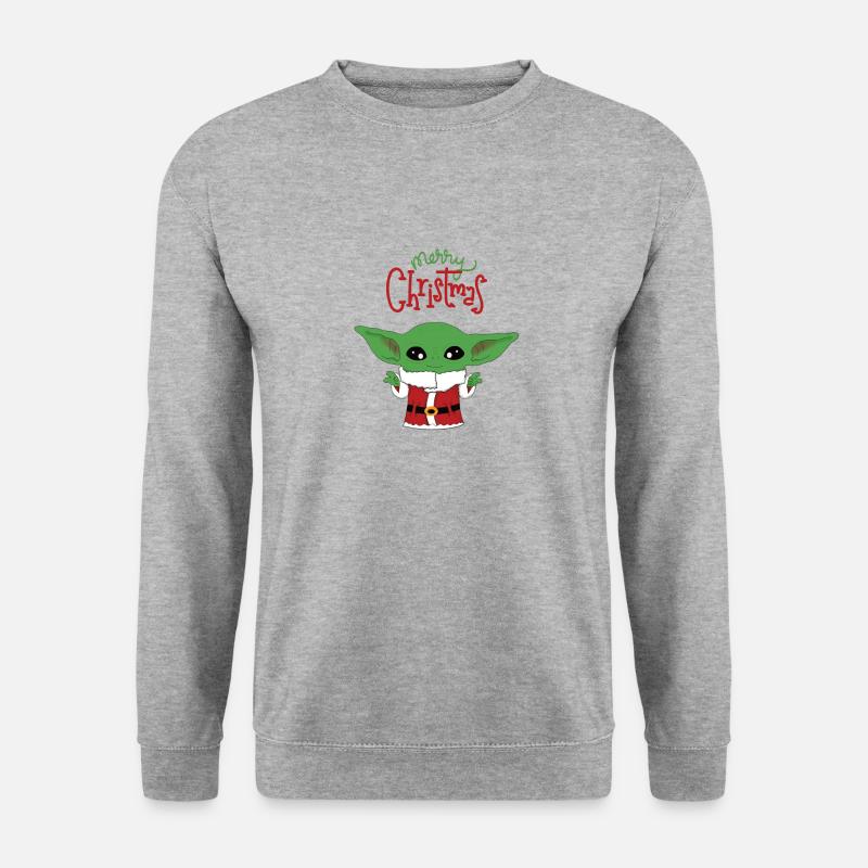 Süßer Christmas Jona - Unisex Pullover - Weißgrau meliert