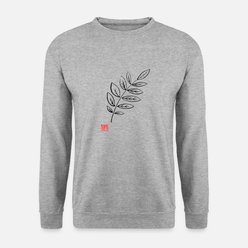 Lorbeer - Unisex Pullover - Weißgrau meliert